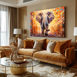 elephant peinture acrylique