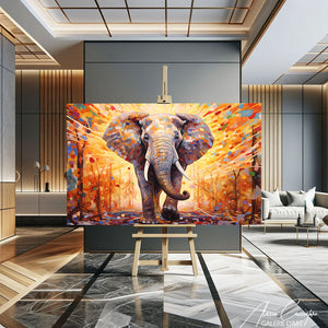 peinture abstraite elephant