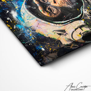 TABLEAU SINGE ASTRONAUTE Alessio Cacciatore