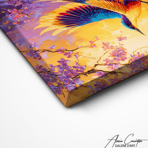 TABLEAU FLEURS OISEAU Alessio Cacciatore