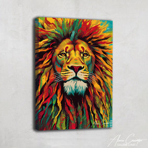 TABLEAU LION RASTA Alessio Cacciatore