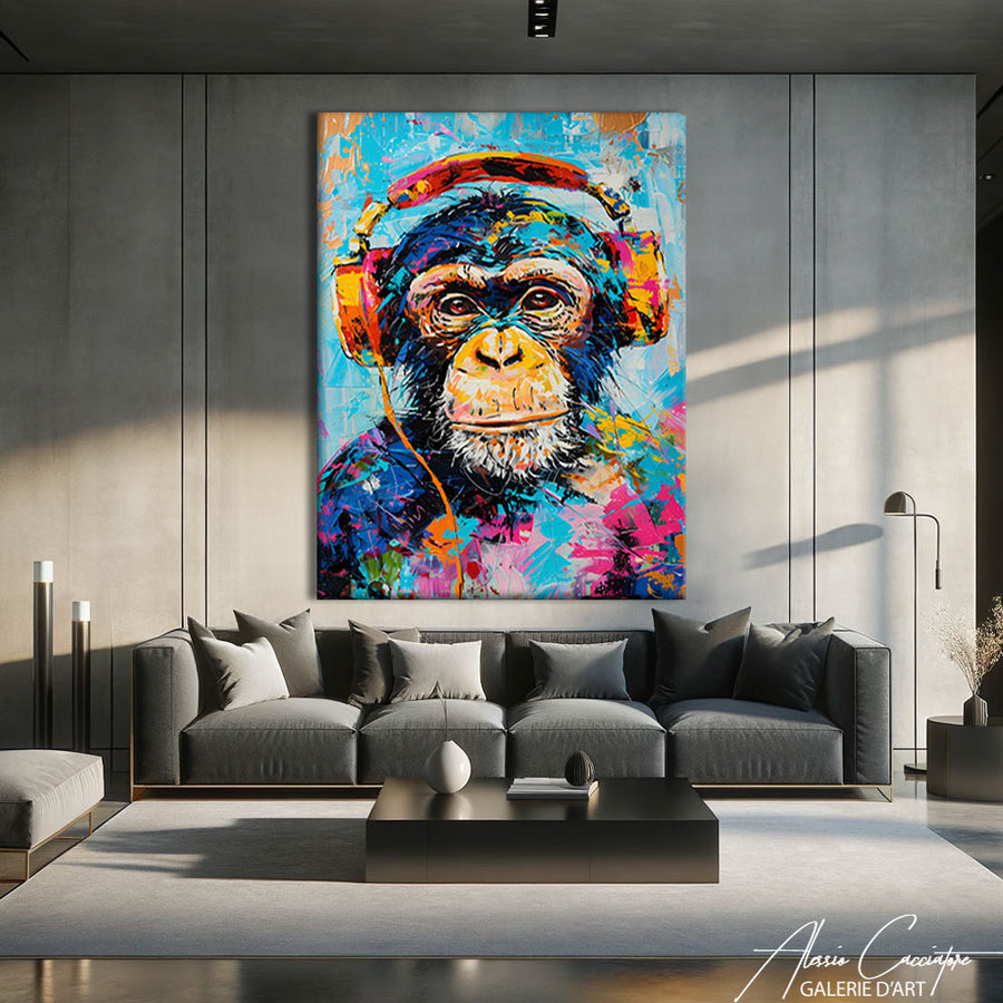 Peinture Singe Couleur – mise en situation