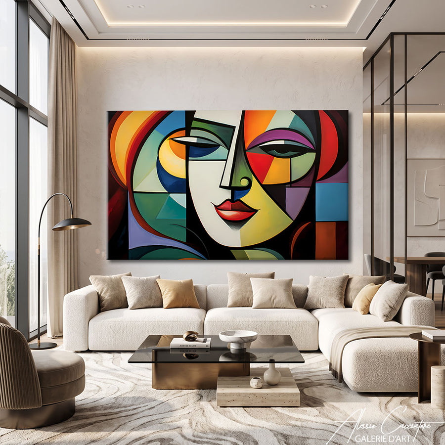TABLEAU CUBISME COLORÉ – mise en situation