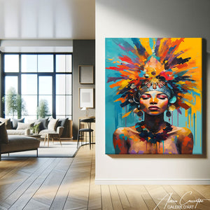 tableau africain peinture