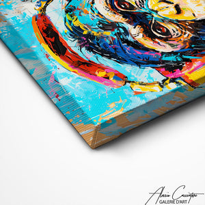 TABLEAU SINGE BLEU Alessio Cacciatore