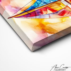 TABLEAU AQUARELLE VOILIER Alessio Cacciatore