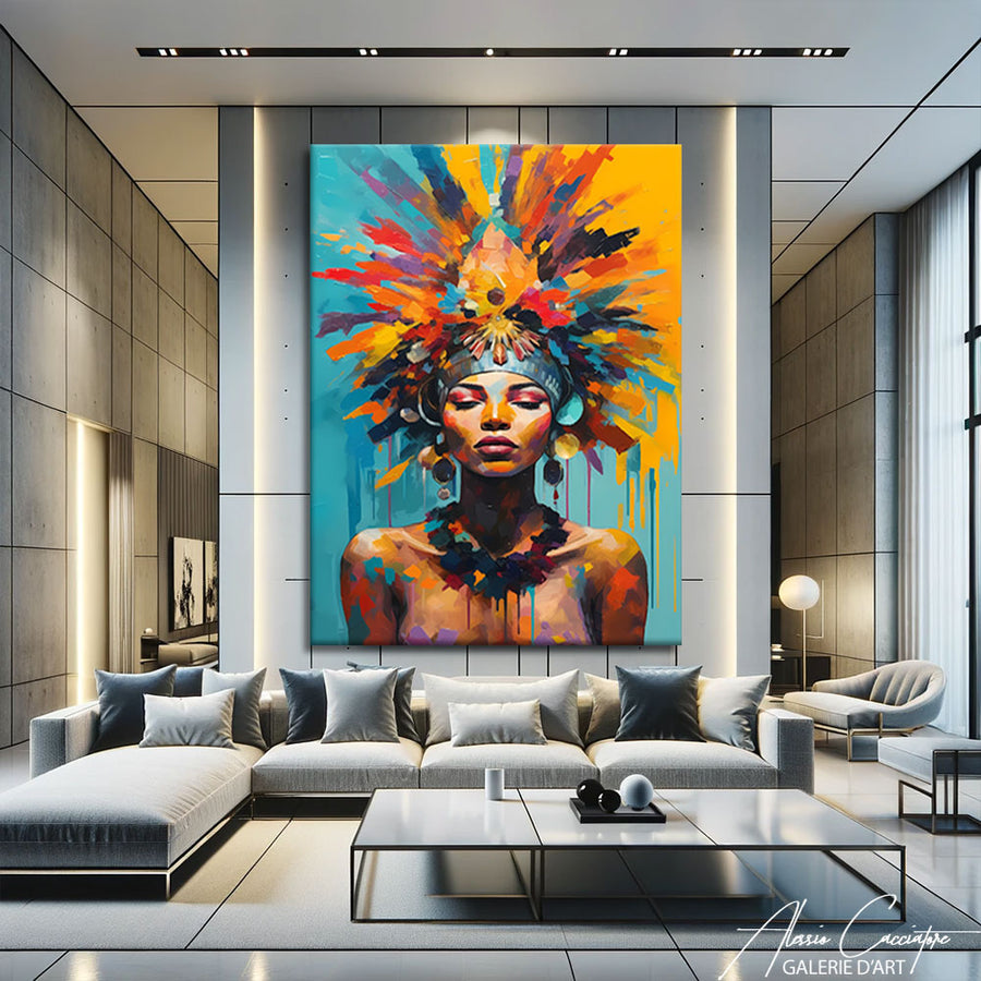 tableau déco africain – mise en situation