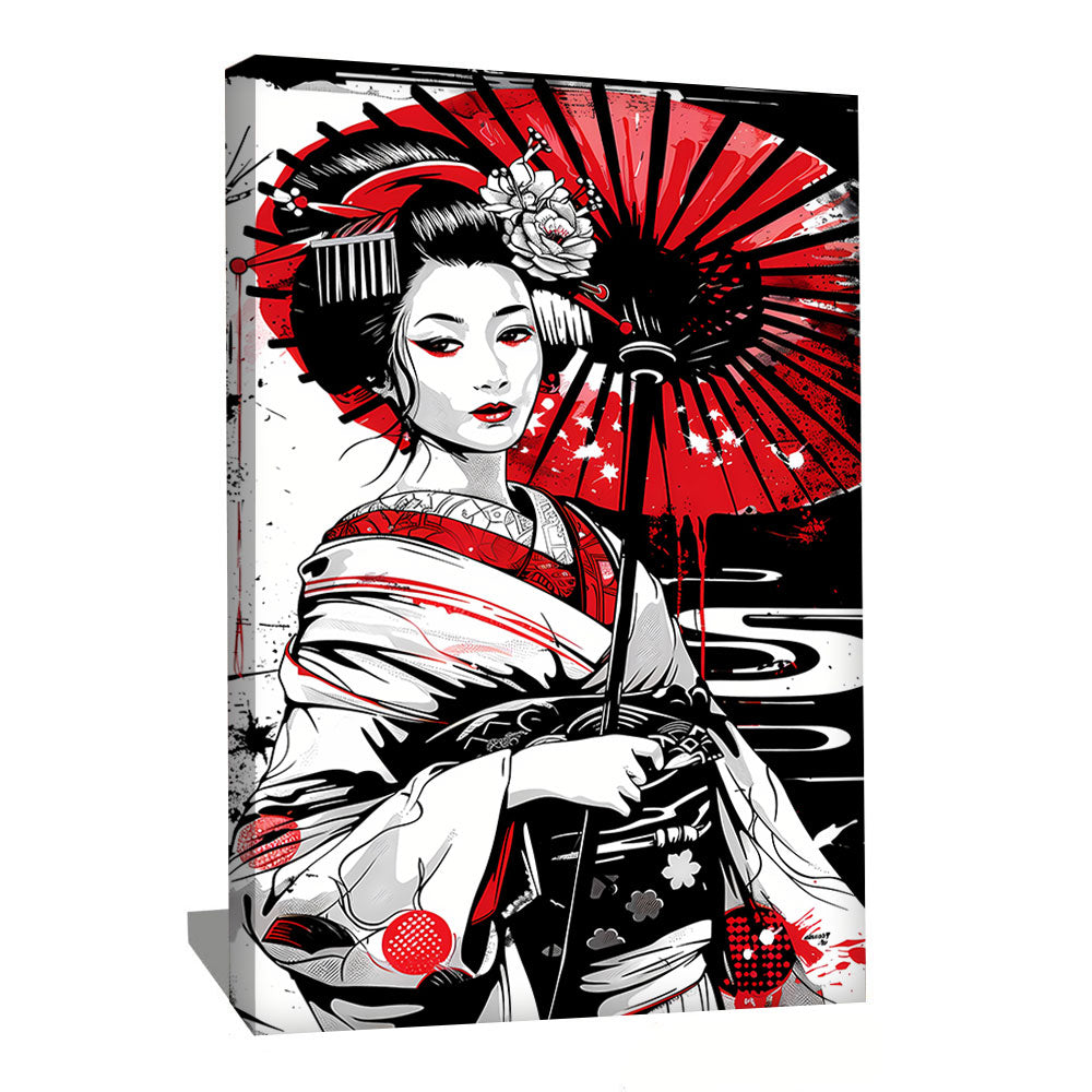 Japanese Geisha Painting | Alessio Cacciatore