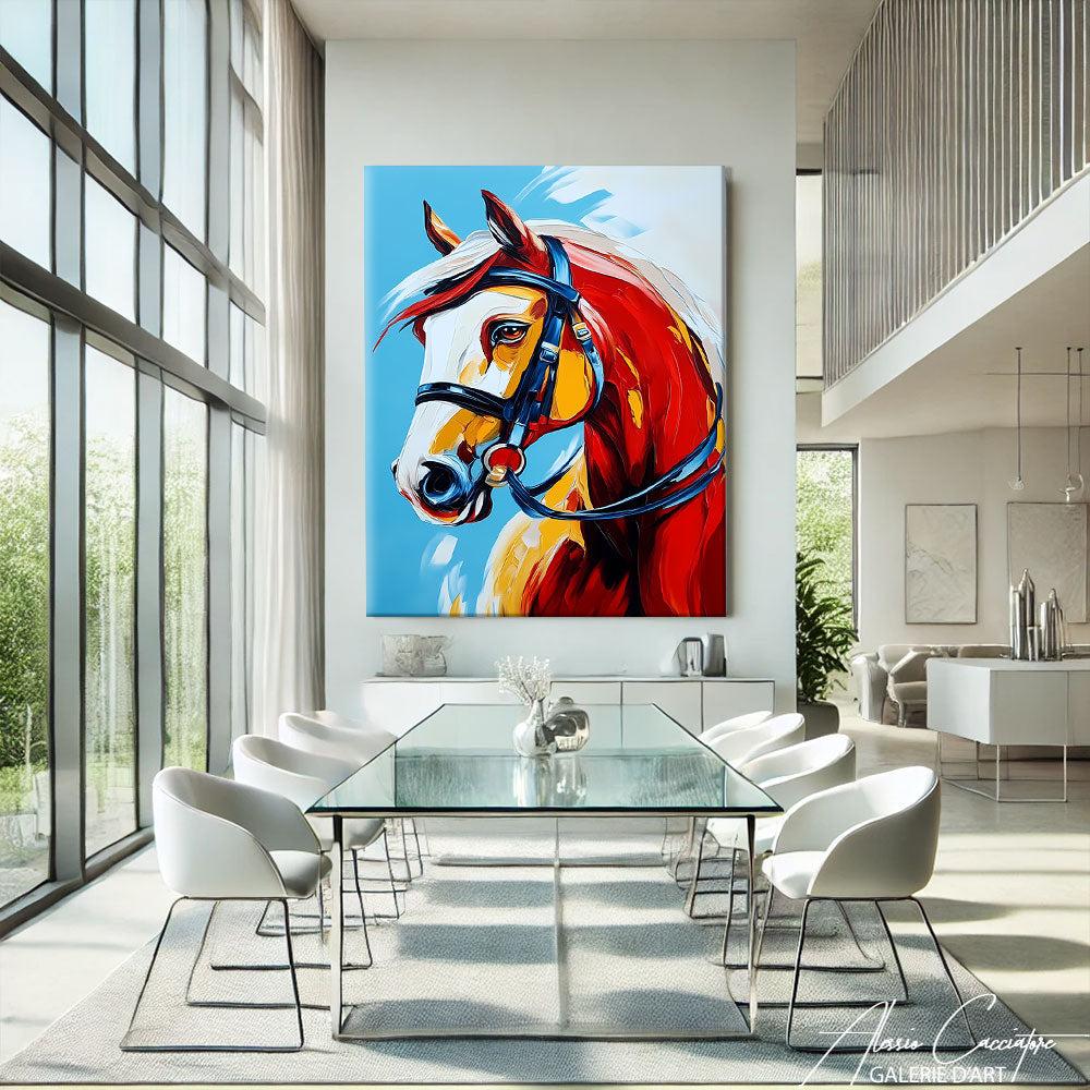 Tableau Peinture Tête de Cheval