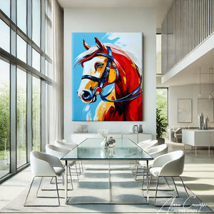 Tableau Peinture Tête de Cheval
