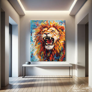TABLEAU LION ABSTRAIT
