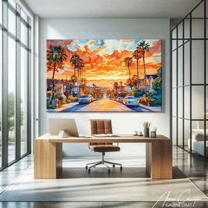 Tableau los angeles abstrait