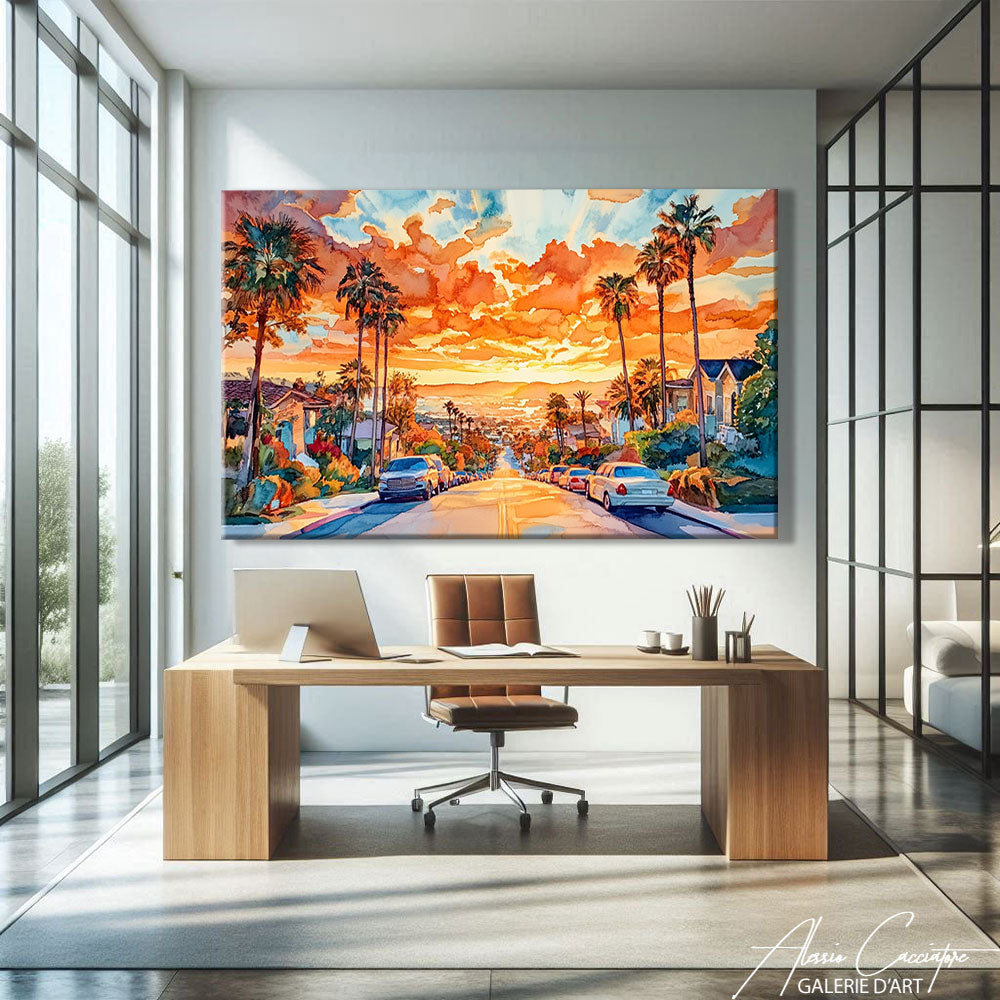 Tableau los angeles abstrait