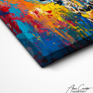 TABLEAU COLORÉ GIRAFE Alessio Cacciatore