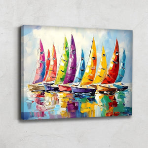 TABLEAU VOILIERS EN MER
