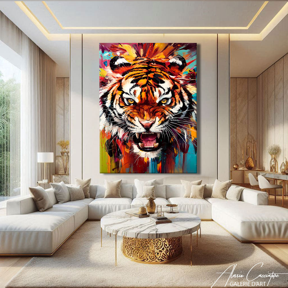 TABLEAU TIGRE COULEUR