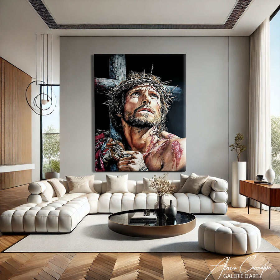Tableau Religieux Abstrait – mise en situation