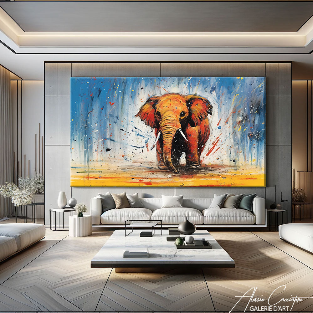 Peinture Abstraite Éléphant