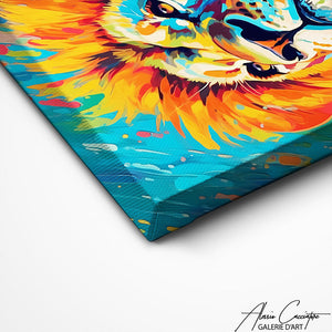 TABLEAU LION LUMINEUX Alessio Cacciatore