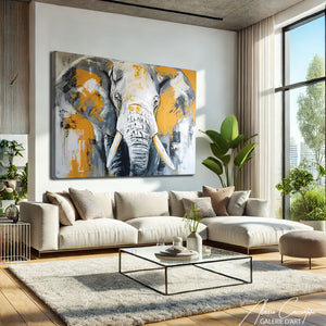 Tableau Orange et Gris