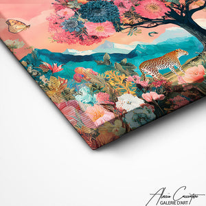TABLEAU ARBRE ROSE AlessioCacciatore