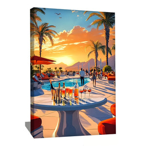 Tableau Paysage Mid Century