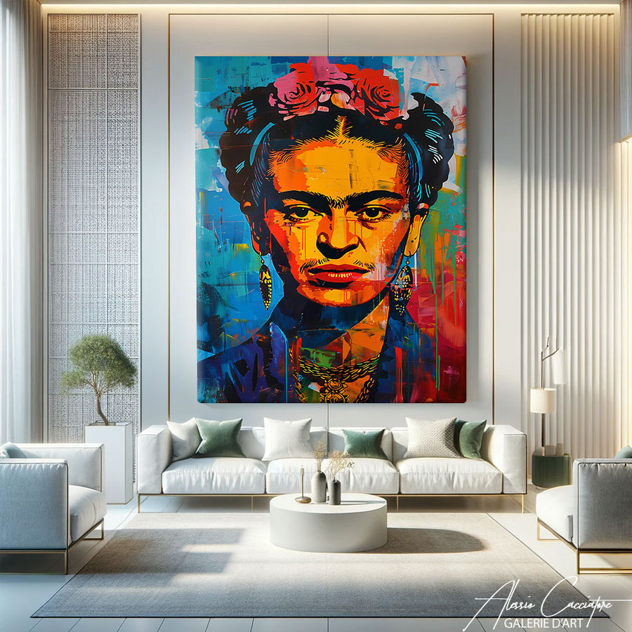 Tableau Frida Kahlo Pop Art – mise en situation