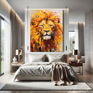 TABLEAU LION DORÉ