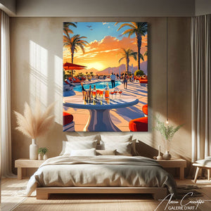 Tableau Paysage Mid Century