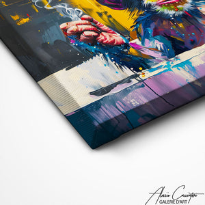TABLEAU SINGE LUNETTE Alessio Cacciatore