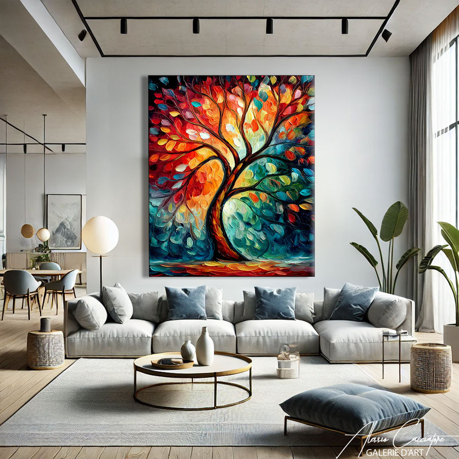 Tableau Acrylique Arbre De Vie – mise en situation