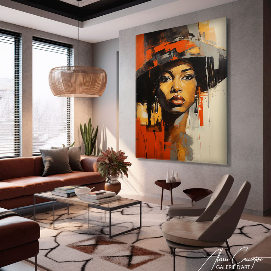 tableau femme africaine – mise en situation