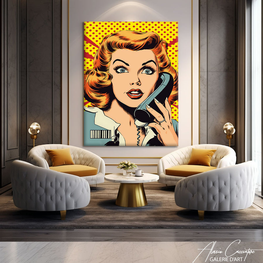 tableau pop art comic – mise en situation