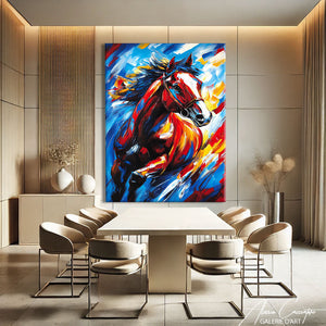 TABLEAU CHEVAL MULTICOLORE AlessioCacciatore