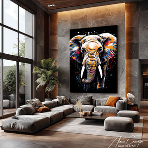Tableau Pop Art Éléphant