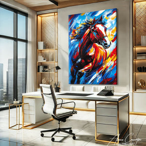TABLEAU CHEVAL MULTICOLORE AlessioCacciatore