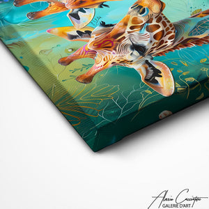TABLEAU GIRAFE COUPLE Alessio Cacciatore