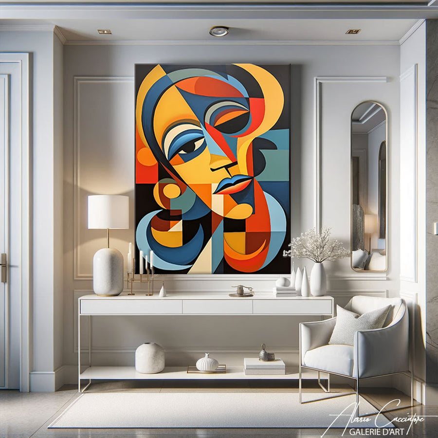 TABLEAU ABSTRAIT VISAGE – mise en situation