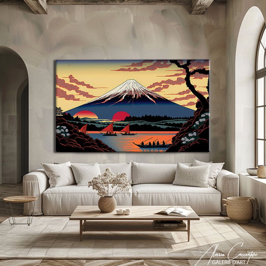 Tableau Japonais Mont Fuji – mise en situation