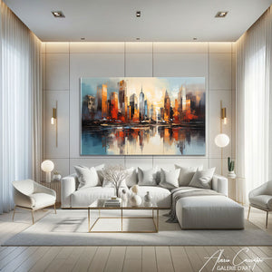tableau peinture new york couleur