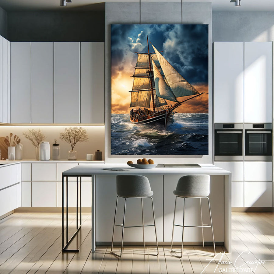 tableau bateau tempete – mise en situation