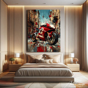 Tableau Peinture Moto
