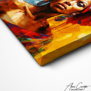 TABLEAU COLORÉ FEMME AFRICAINE Alessio Cacciatore