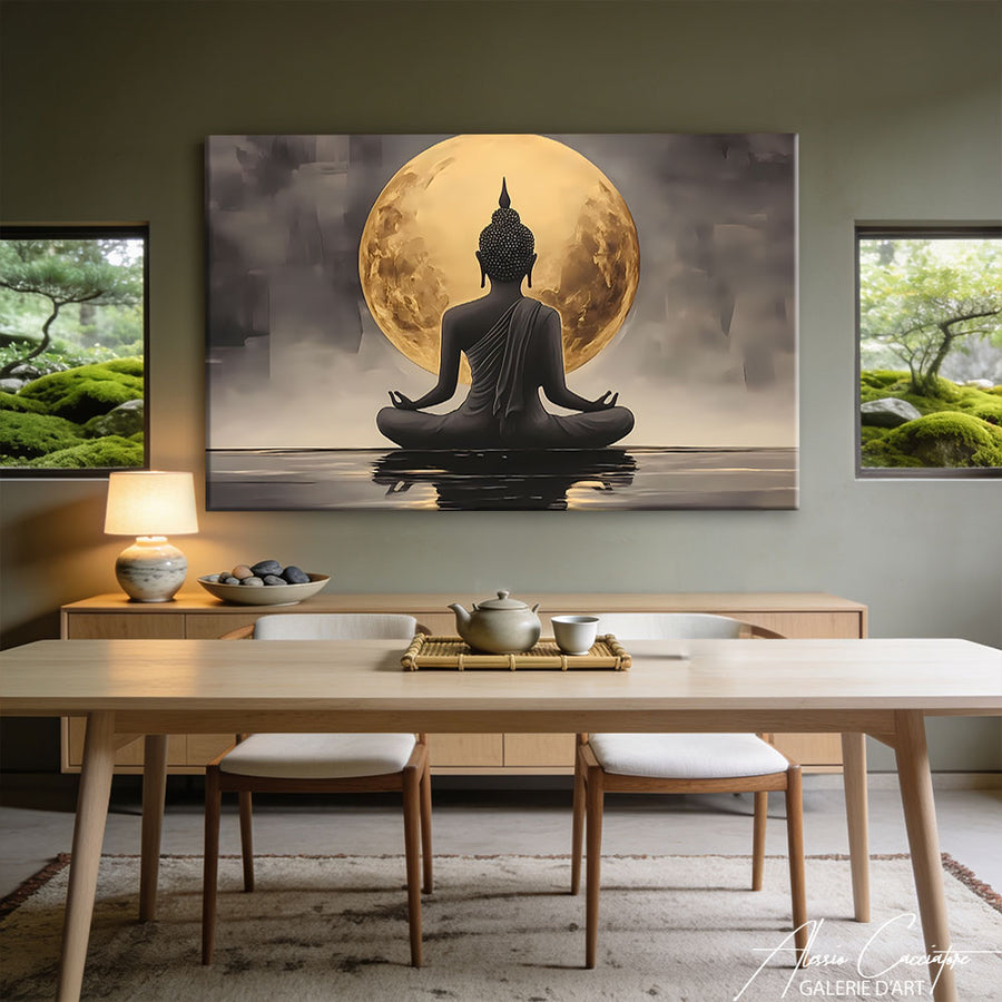 TABLEAU LUNE BOUDDHA – mise en situation
