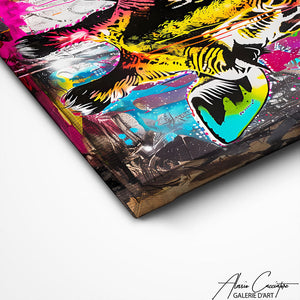 TABLEAU GIRAFE STREET ART Alessio Cacciatore