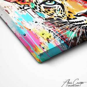 TABLEAU STREET ART LÉOPARD Alessio Cacciatore