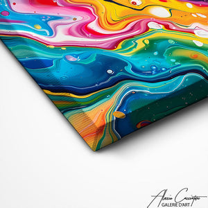TABLEAU ABSTRAIT MULTICOLORE CONTEMPORAIN Alessio Cacciatore
