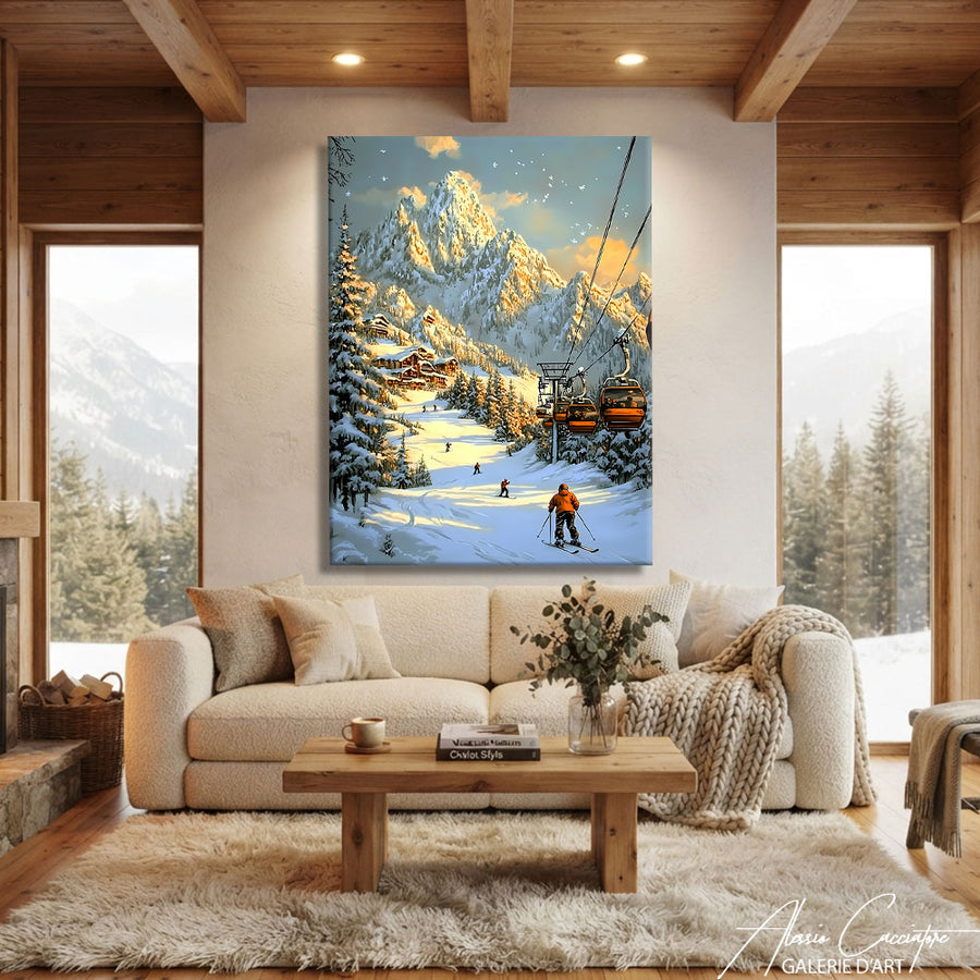 Toile Hiver Neige – mise en situation