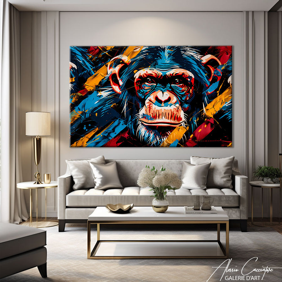 Grande Toile Singe – mise en situation