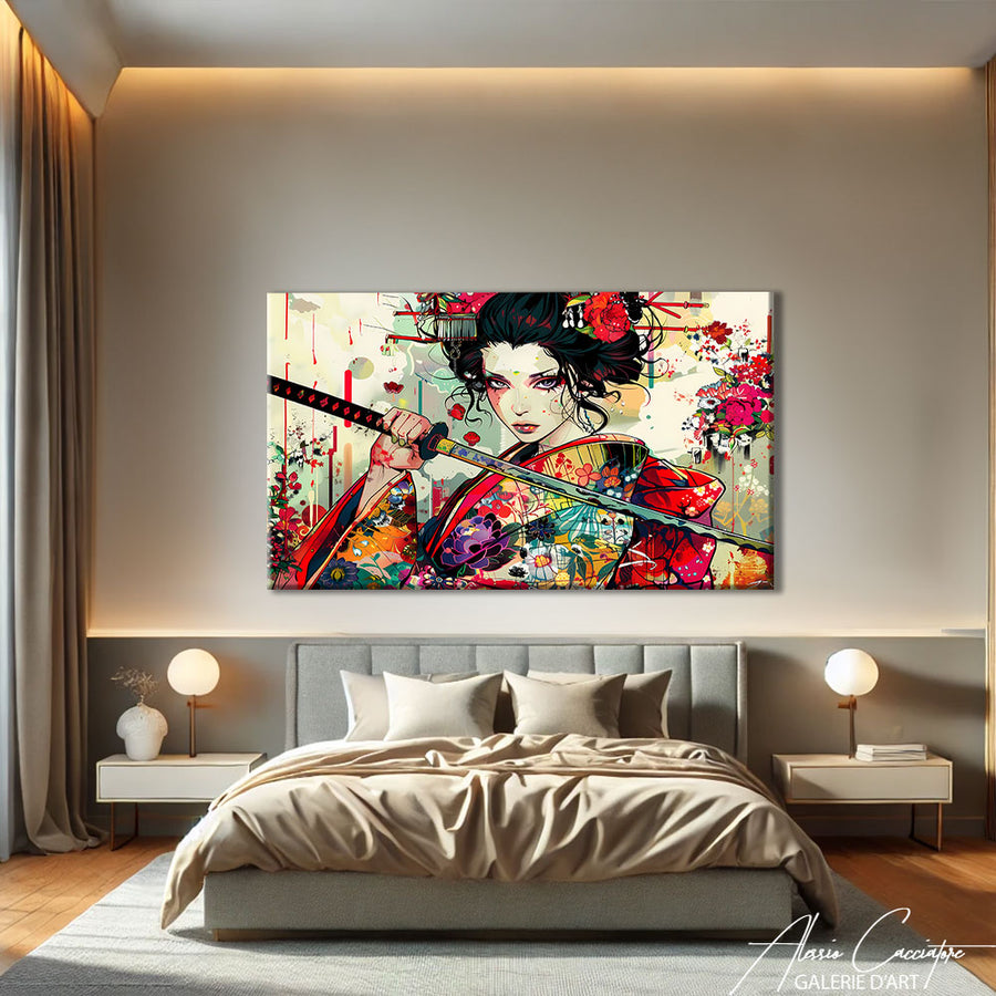 Peinture Kimono Japonais – mise en situation